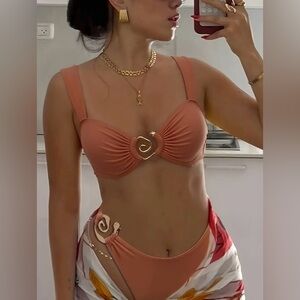 Elegant Orange Bikini Set